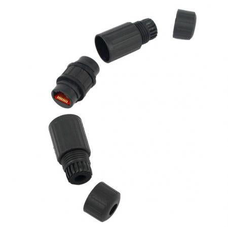 Cat6 suojattu jatkoliitin ulkokäyttöön