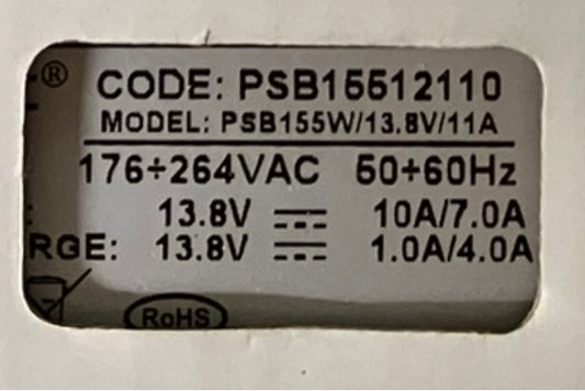 Virtalähde akkuvarmenuksella 13.8VDC/11A - OUTLET