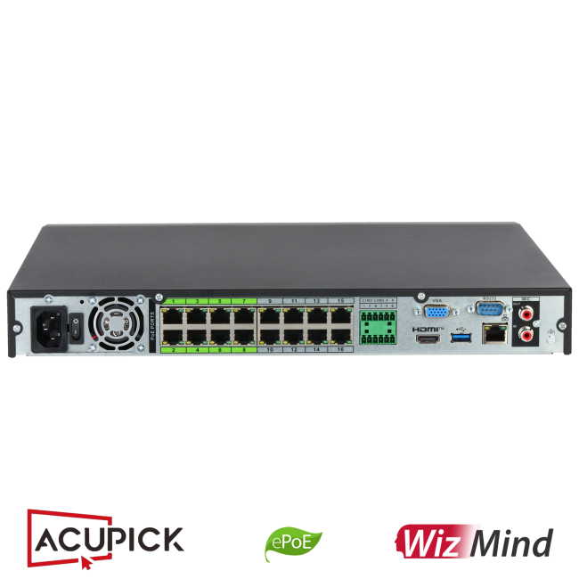 Dahua WizMind NVR 16-kanavainen 16PoE – IP-tallennin