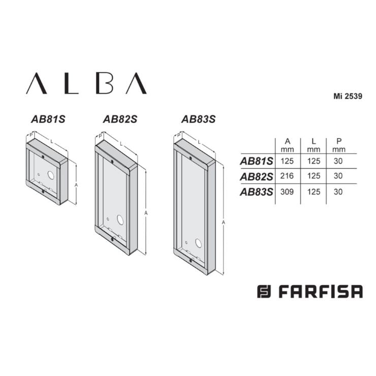 Farfisa ALBA pintakotelo 1 MOD