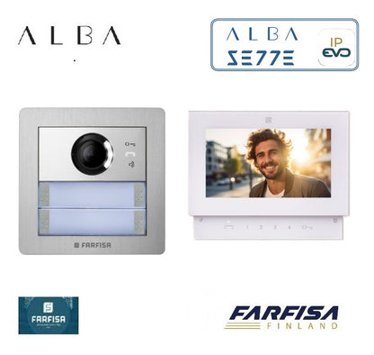 Farfisa IP EVO Ovipuhelinjärjestelmä SE4000ABW – WiFi-videopuhelin perinteisillä painikkeilla
