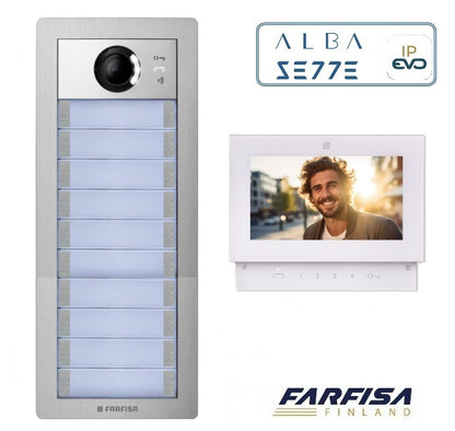 Farfisa IP EVO Ovipuhelinjärjestelmä SE4000ABW – WiFi-videopuhelin perinteisillä painikkeilla