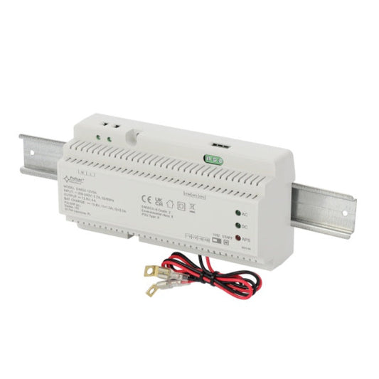 Virtalähde akkuvarmennuksella  13.8V / 5A - DIN-kiskoon