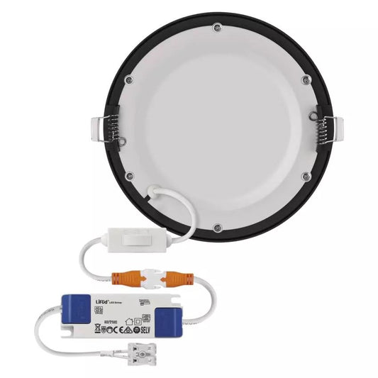 LED-paneeli NEXXO 18W 1600lm – Musta, Ø225mm, IP20, 3000/3500/4000K