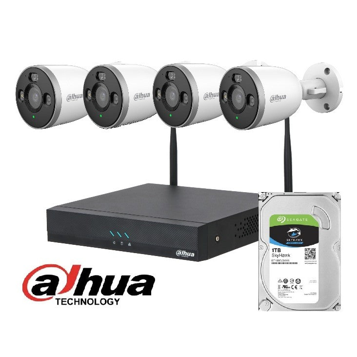 IP-kameravalvontapaketti. Tallennin ja 4 IP-kameraa, WIFI