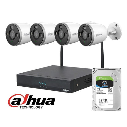 IP-kameravalvontapaketti. Tallennin ja 4 IP-kameraa, WIFI