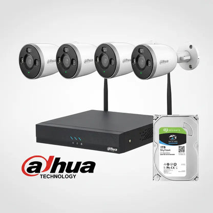 Dahua WiFi-kameravalvontapaketti – 4 × 3 MP kameraa ja 1 TB tallennin