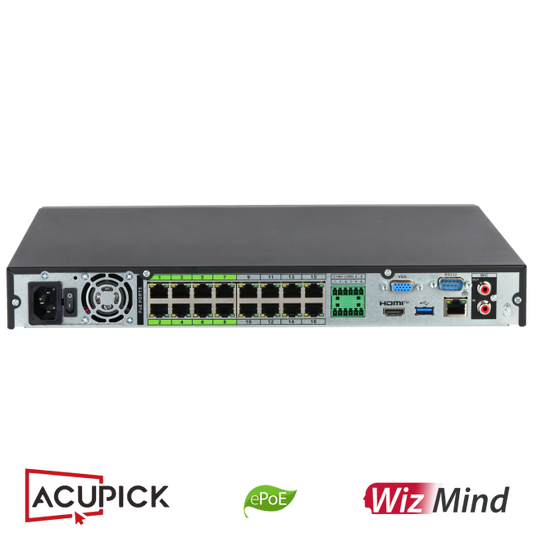 Dahua WizMind NVR 16-kanavainen 16PoE – IP-tallennin