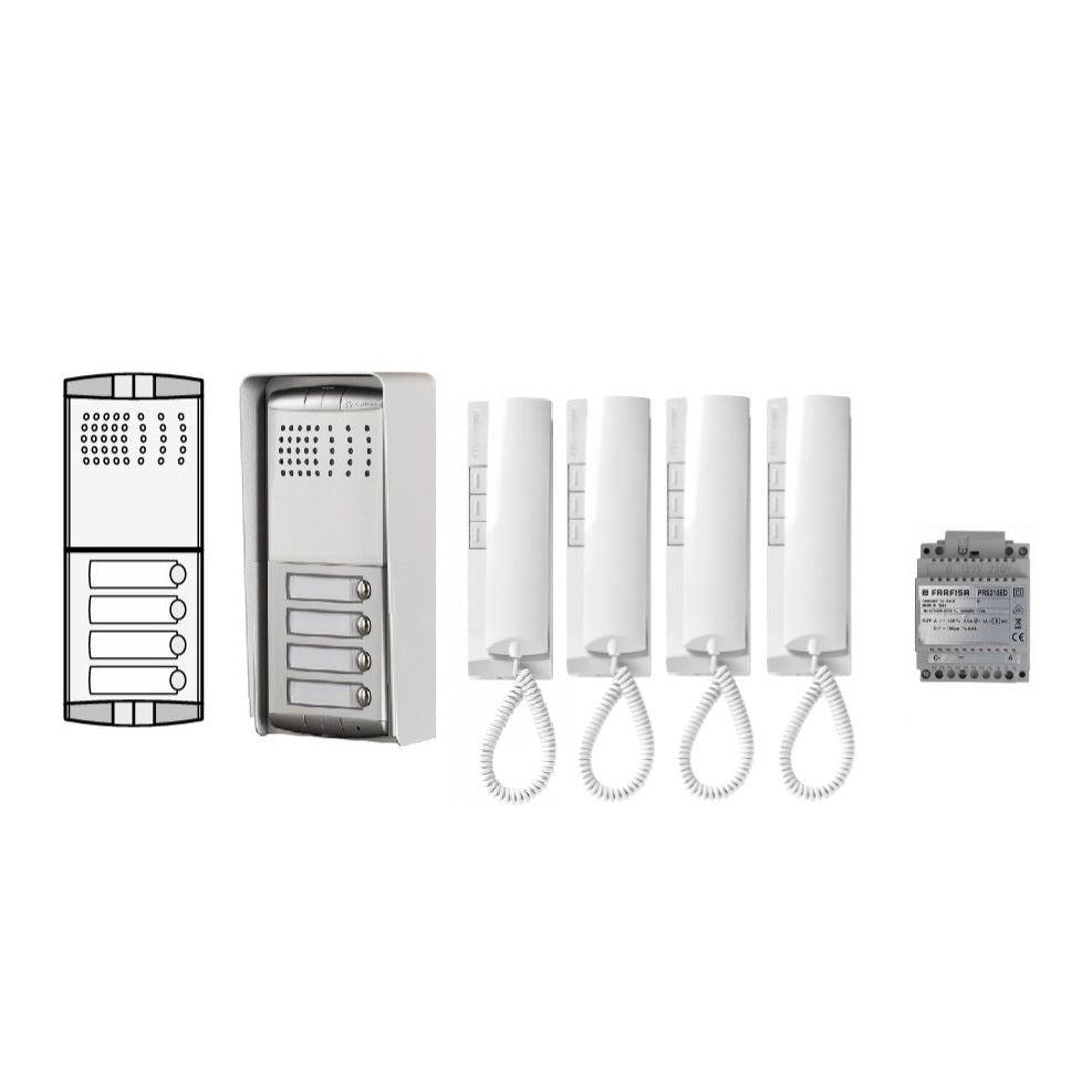 OUTLET: Farfisa ovipuhelinsetti 4 asuntoa - 1+1 tekniikka